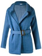 Lygia & Nanny Belted Trench Coat, Women's, Size: 42, Blue, Polyamide