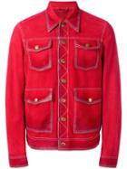 Dsquared2 Denim Design Jacket, Men's, Size: 46, Red, Calf Leather