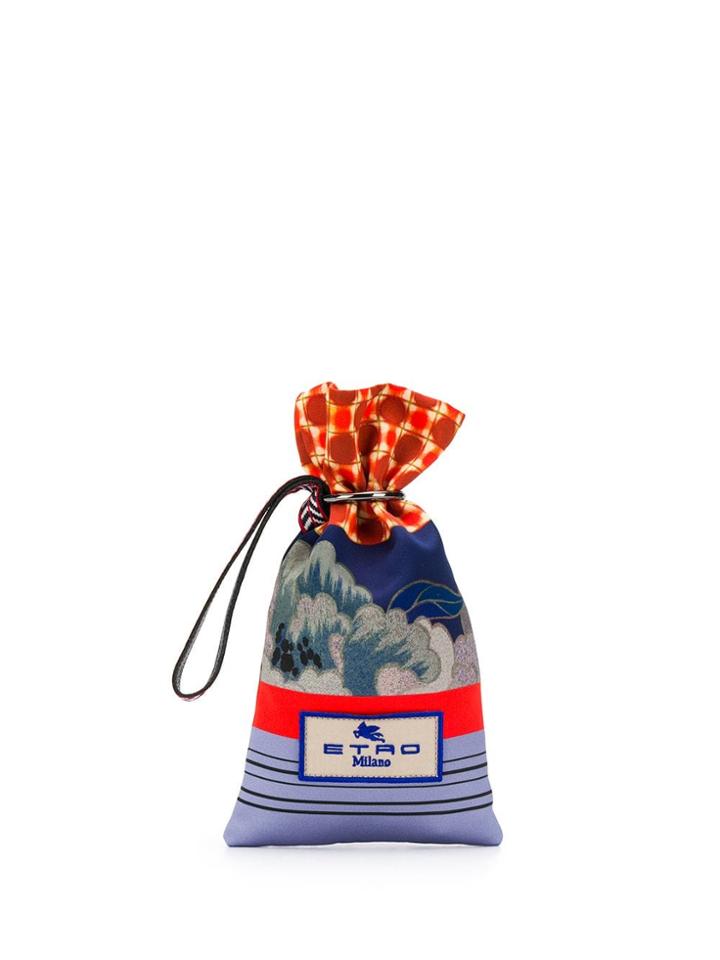 Etro Satin Kadó Bag - Blue