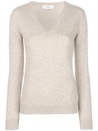 Pringle Of Scotland V-neck Fitted Sweater - Nude & Neutrals
