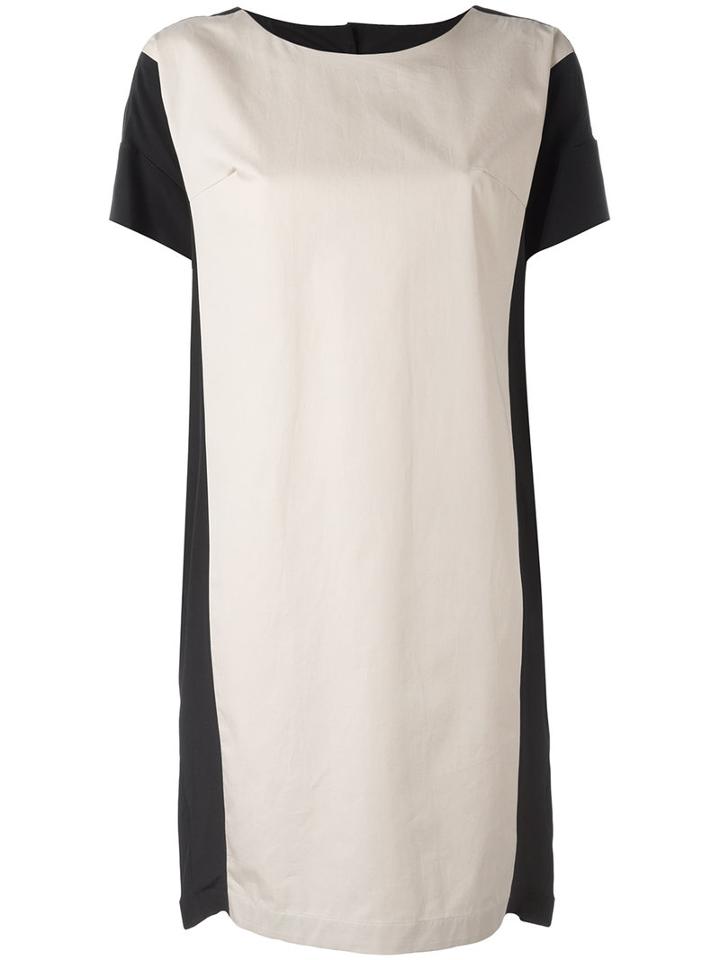 Barba Contrast Panel T-shirt Dress, Women's, Size: 48, Nude/neutrals, Cotton