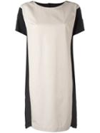 Barba Contrast Panel T-shirt Dress, Women's, Size: 48, Nude/neutrals, Cotton
