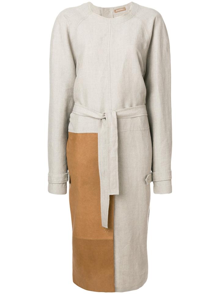 Nehera Contrast Panel Dress - Nude & Neutrals