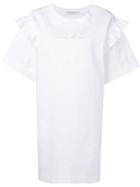 Philosophy Di Lorenzo Serafini Logo Embroidered Mini Dress - White
