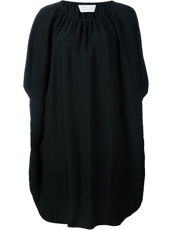 Gianluca Capannolo Short Sack Dress, Women's, Size: 42, Black, Viscose