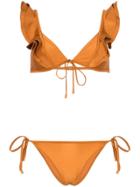 Zimmermann Amari Frill Bikini - Brown