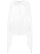 Mm6 Maison Margiela Fringed Front Sweatshirt - White