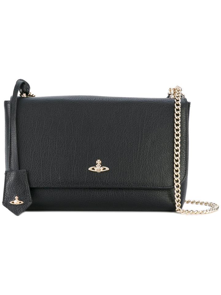 Vivienne Westwood - Small 'opio Saffiano' Bag - Women - Silk/leather - One Size, Black, Silk/leather