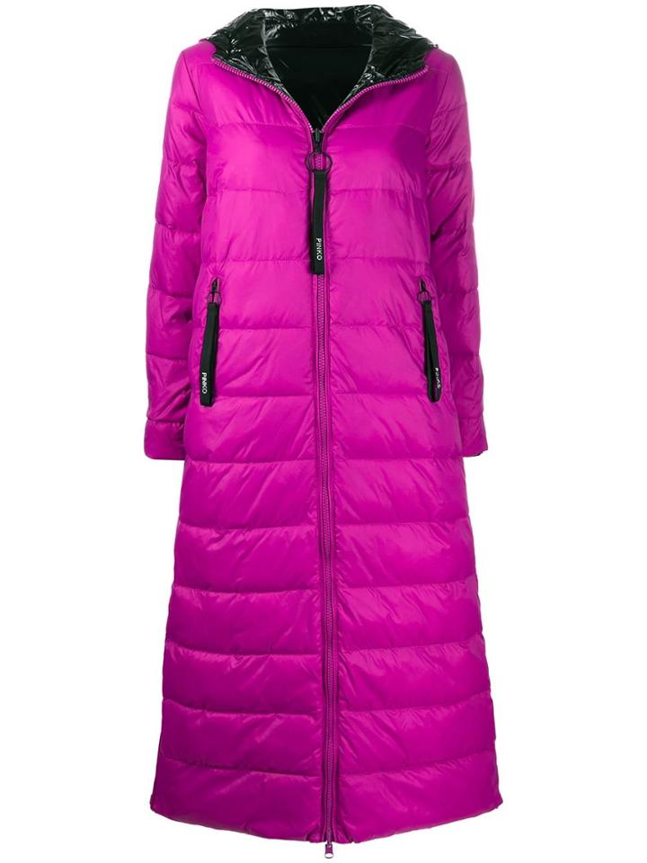 Pinko Hooded Padded Coat - Purple