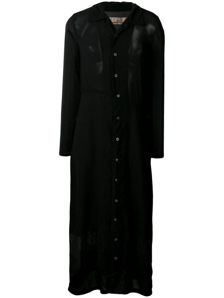 Comme Des Garçons Vintage 1993's Sheer Shirt Dress - Black