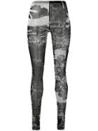 Mm6 Maison Margiela Semi-sheer Mesh Leggings - Black