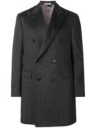 Corneliani Notched Collar Overcoat - Black