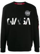 Alpha Industries Nasa Foil Logo Sweatshirt - Black