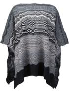 Missoni Zig Zag Knit Poncho, Women's, Grey, Wool/acrylic