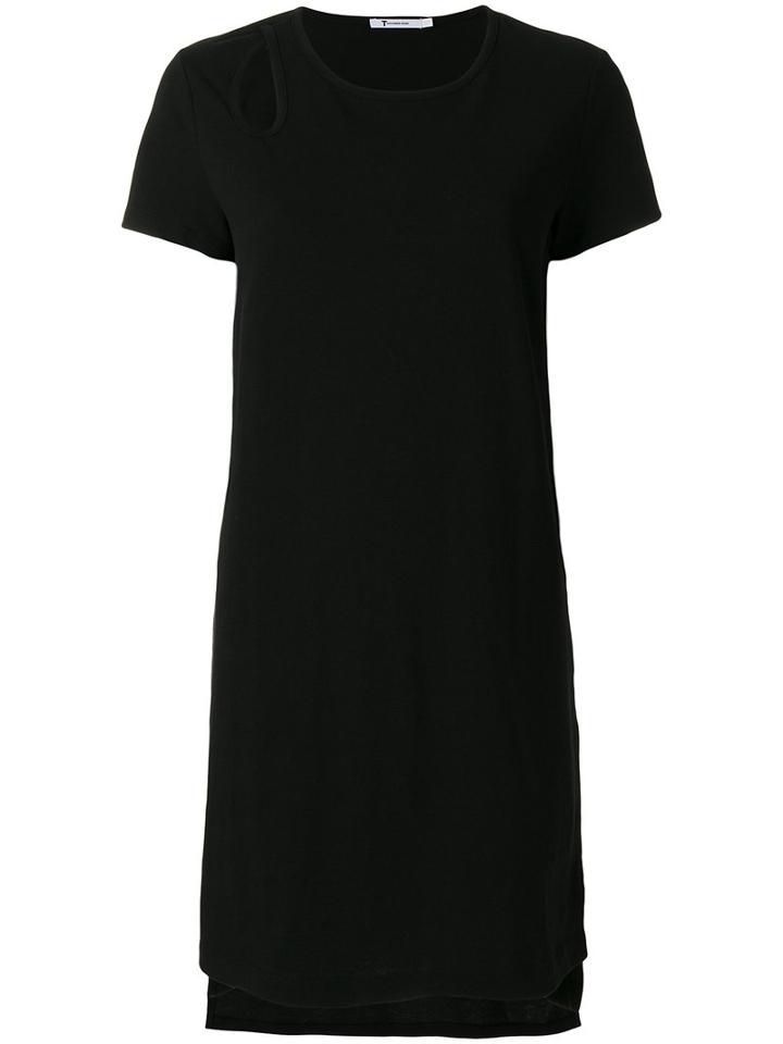T By Alexander Wang - Teardrop Cutout Dress - Women - Cotton - M, Black, Cotton
