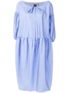 Aspesi Gathered Sleeves Dress - Blue