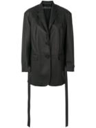 Neil Barrett Buttoned Leather Blazer - Black