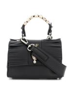 Ermanno Scervino Fringed Foldover Tote Bag - Black