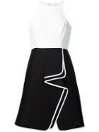 Halston Heritage Contrast Trim Ruffled A-line Skirt