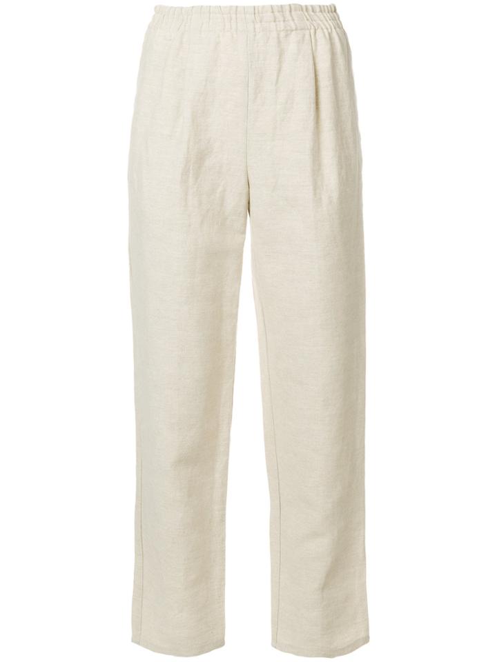 Forte Forte Wide Leg Cropped Pants - Nude & Neutrals