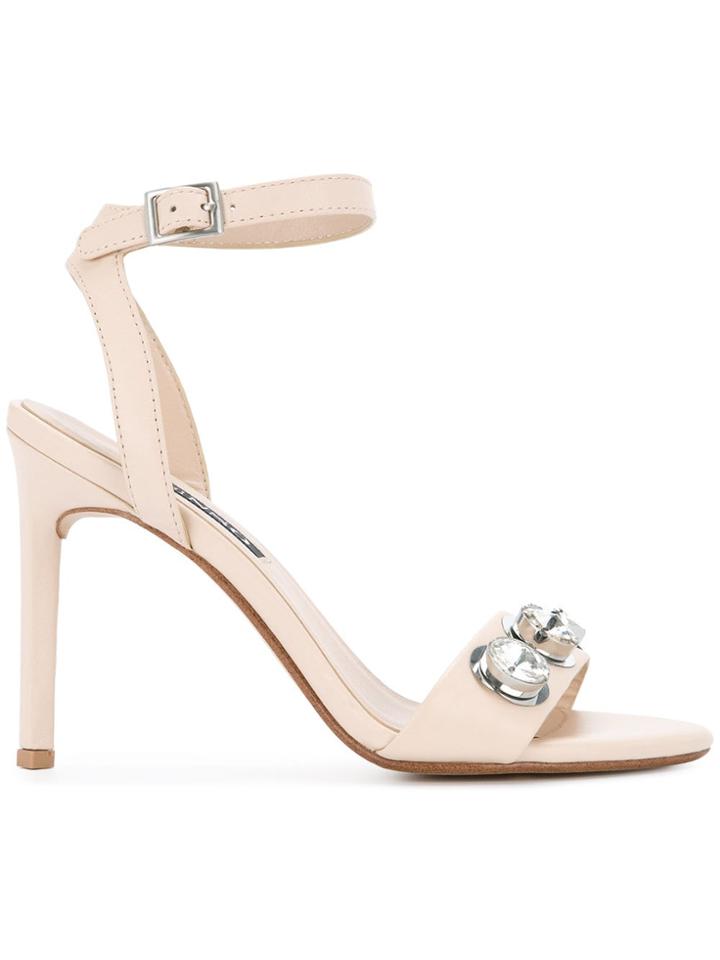 Senso Rhinestone Minimal Sandals - Neutrals