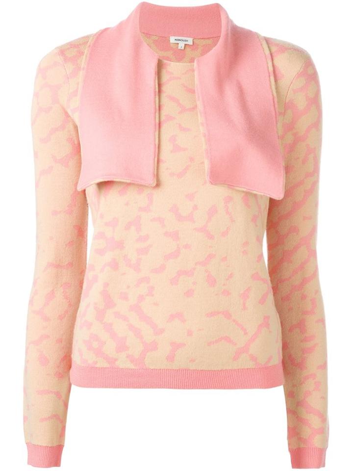 Manoush Collar Detail Jumper, Women's, Size: Medium, Pink/purple, Wool