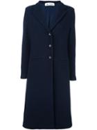 Barena Classic Mid-length Coat, Women's, Size: 44, Blue, Cotton/viscose/virgin Wool