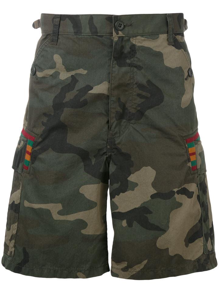 Facetasm - Camouflage Print Shorts - Men - Cotton/nylon - Iii, Green, Cotton/nylon