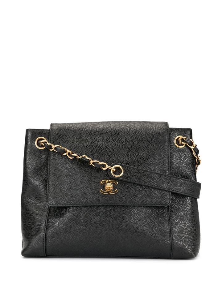 Chanel Pre-owned Chain Shoulder Tote Bag - Black