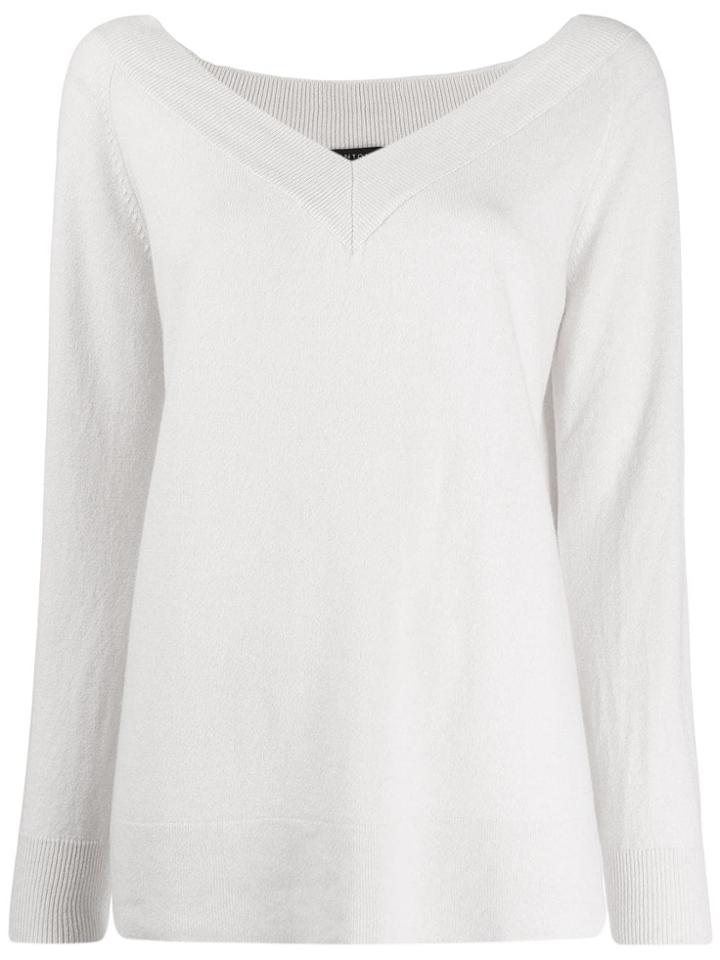 Antonelli Relaxed-fit V-neck Pullover - Neutrals