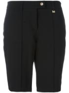 Versace Jeans - Knee-length Shorts - Women - Polyester/spandex/elastane/acetate/viscose - 44, Black, Polyester/spandex/elastane/acetate/viscose