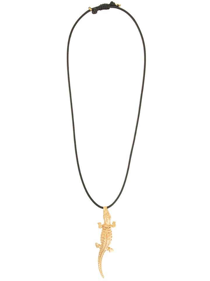 Lako Bukia X Natia Khutsishvili Large Crocodile Necklace - Metallic