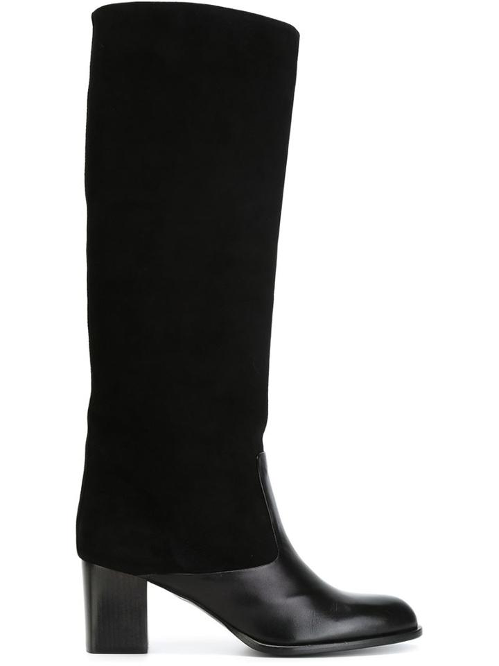 Veronique Branquinho Panelled Chunky Heel Boots