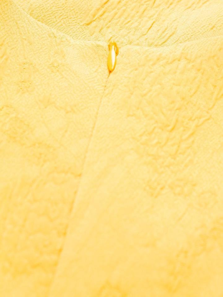 Escada Textured Floral Midi Dress - Yellow