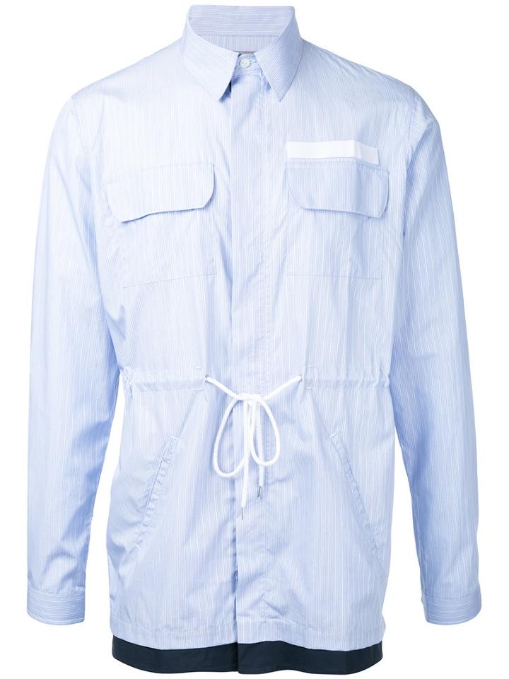 Casely-hayford - Striped Shirt Jacket - Men - Cotton - Xs, Blue, Cotton
