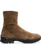 Alyx Brown Side Zip Suede Leather Boots