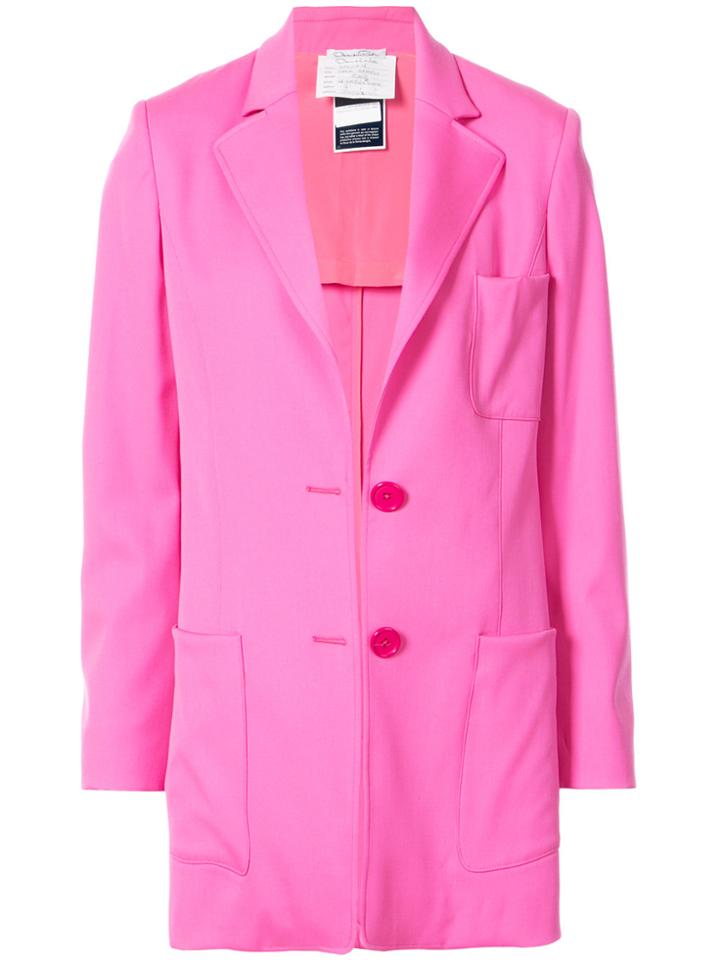 Oscar De La Renta Relaxed Fit Blazer - Pink & Purple