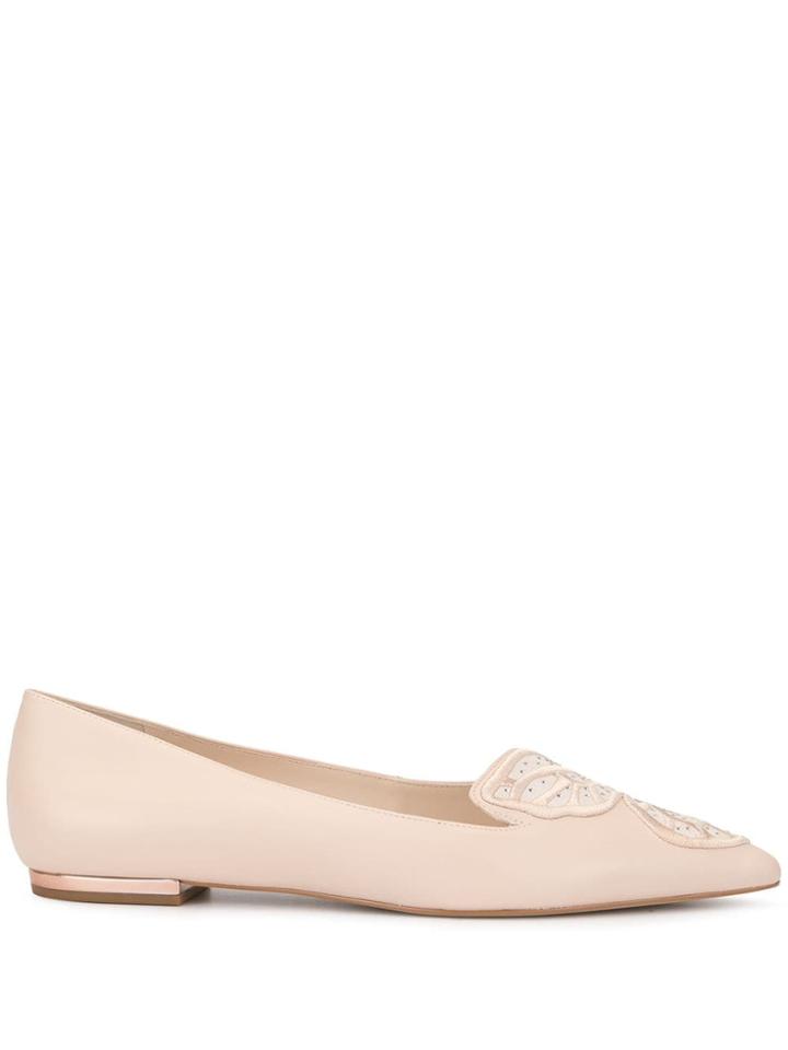 Sophia Webster Embroidered Ballerina Shoes - Dusty