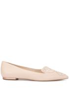 Sophia Webster Embroidered Ballerina Shoes - Dusty