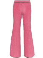 Missoni Low-waisted Wool Blend Flare Trousers - Pink