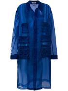 Givenchy Transparent Trench Coat - Blue