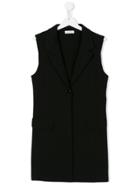 Elsy Sleeveless Tailored Blazer - Black