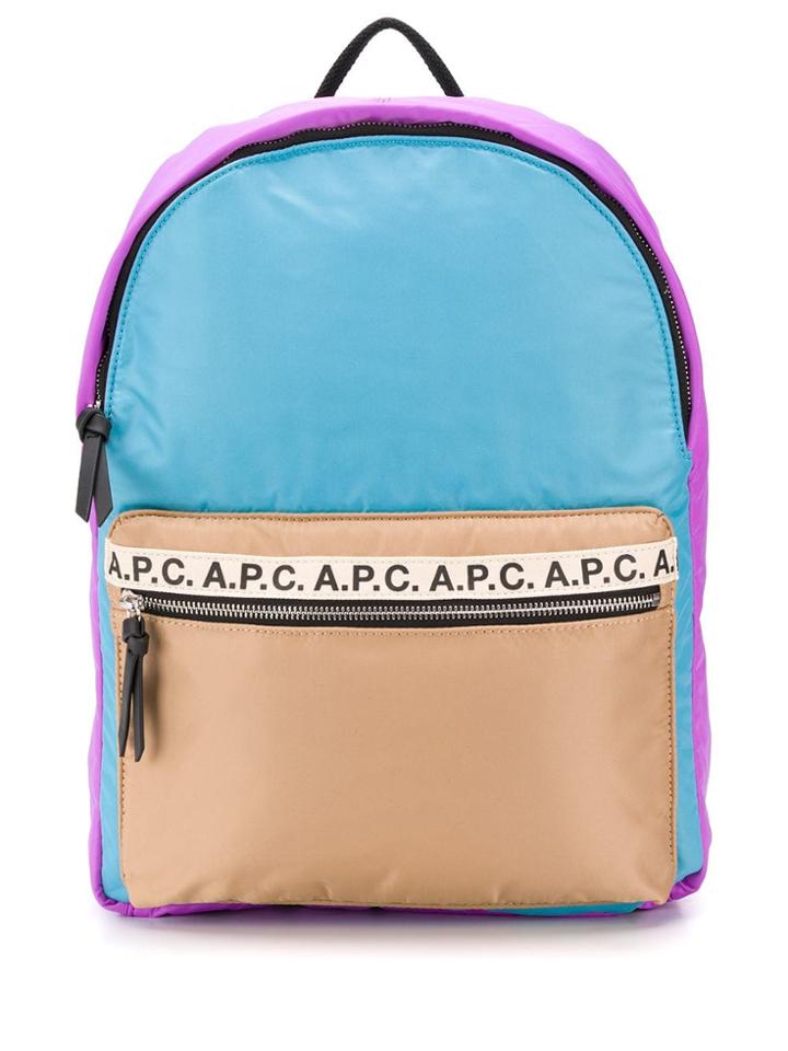A.p.c. Logo Backpack - Blue