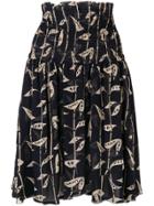 Chanel Vintage 1990 Printed Skirt - Black
