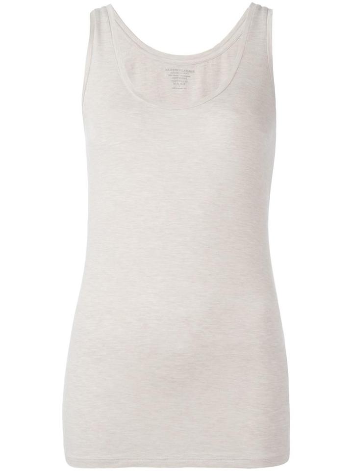 Majestic Filatures Scoop Neck Tank, Women's, Size: 4, Nude/neutrals, Viscose/spandex/elastane