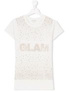 Miss Grant Kids Teen Glam Studded T-shirt - Nude & Neutrals