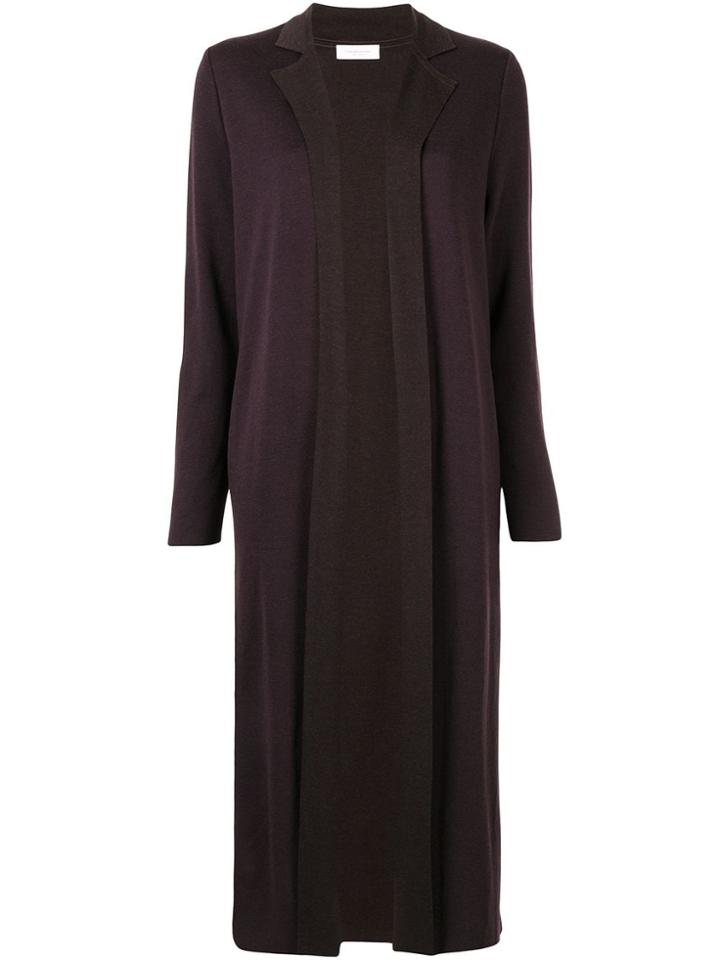 Tomorrowland V-neck Knee Length Cardigan - Brown