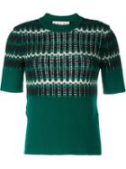 Marni Wool-blend Knit Short Sleeve Top