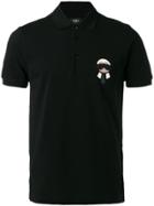 Fendi Chest Plaque Polo Shirt - Black