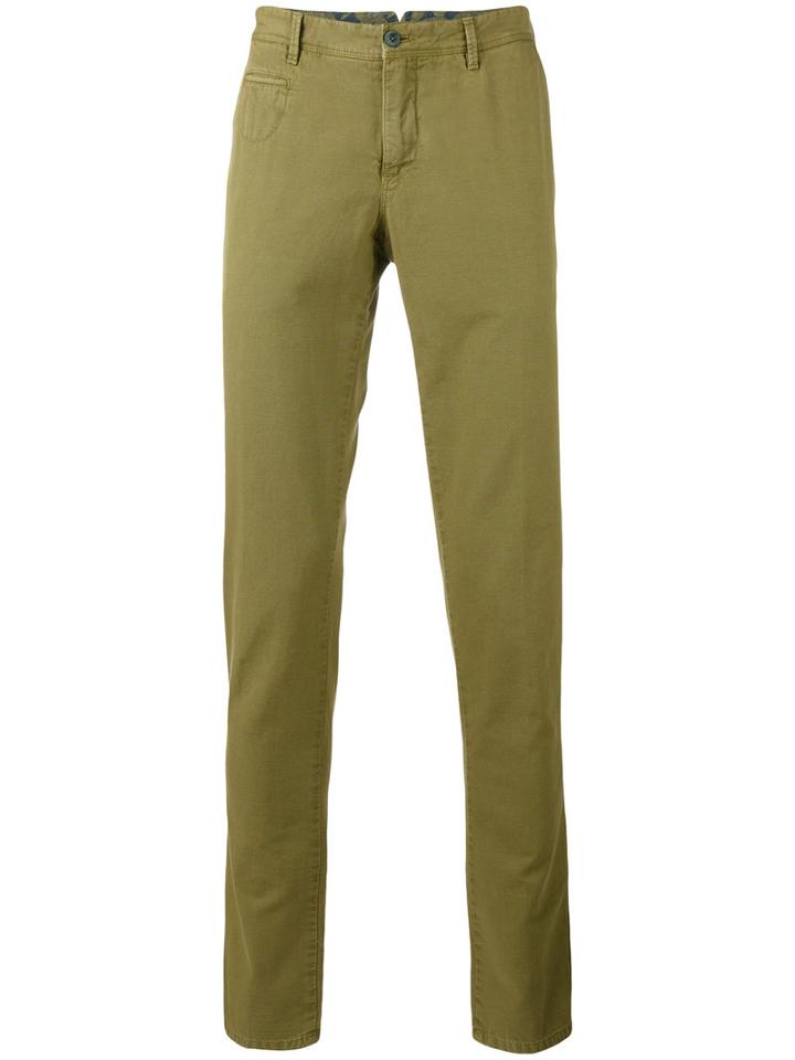 Pt01 - Illustrated Chino Trousers - Men - Cotton/linen/flax - 50, Green, Cotton/linen/flax